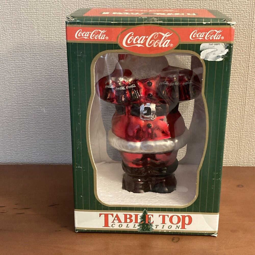 1998 Table Top Collection Coca Cola Santa With Coke Bottles Vintage Collectible